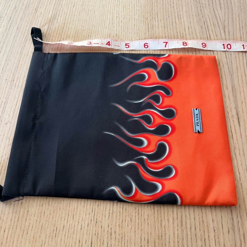 Prada Flame Orange and Black Drawstring Dustbag New - Picture 5 of 6